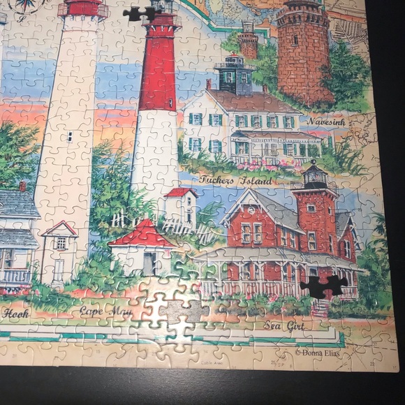 Heritage Jigsaw Puzzle 550 pc. Lighthouses of New Jersey 24" x 18" COMPLETE READ - Picture 6 of 16